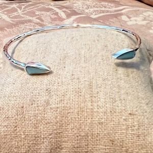 Stella & Dot Sommerville Skinny Cuff bracelet in silver